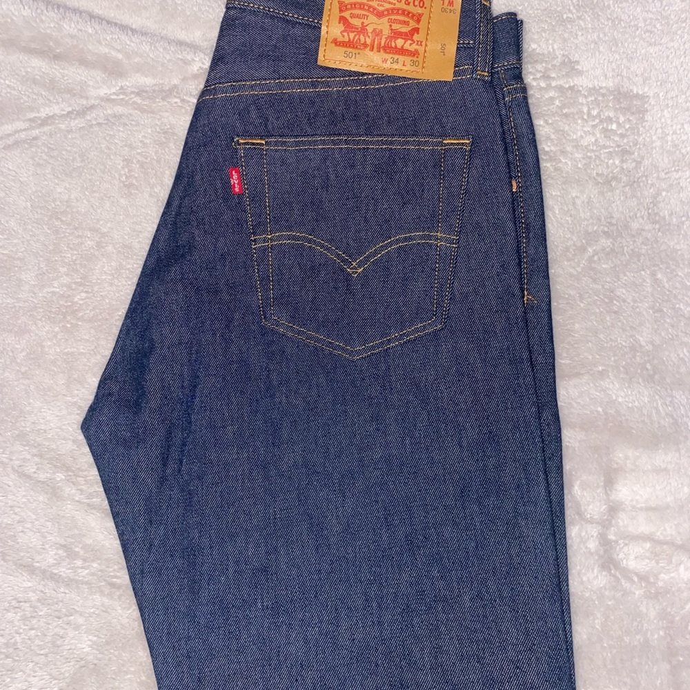 Levi's Blue Denim Jeans Shrink to fit